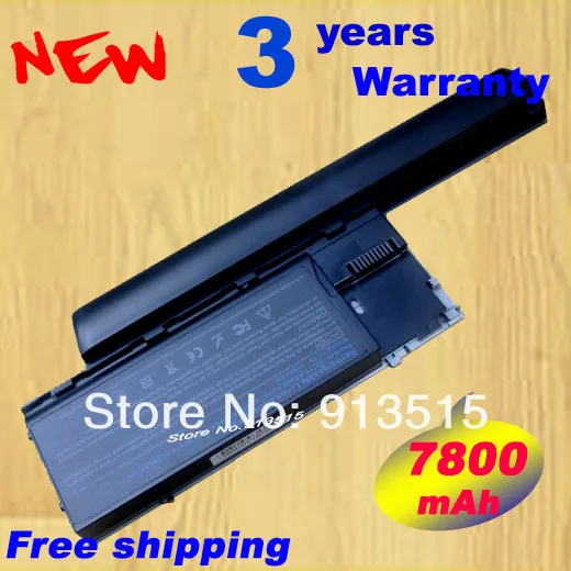 

7800MAH Laptop Battery For Dell Latitude D620 D630 D630c Precision M2300 312-0383 312-0386 451-10297 451-10298 JD634 PC764 TC030