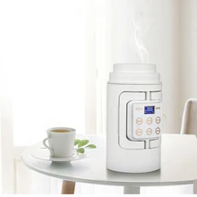 Портативный мини-электрический чайник для путешествий, кемпинга, бойлер для воды, Автоматический нагрев, чайник для путешествий, кофе, молока, чашка из нержавеющей стали