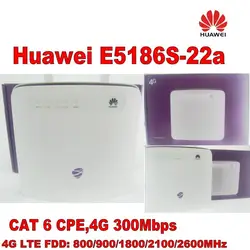 Лот 50 шт. Huawei E5186 4 г Cat6 802.11ac LTE CPE Поддержка до 64 устройств через Wi-Fi + 2 шт. 4 г Телевизионные антенны