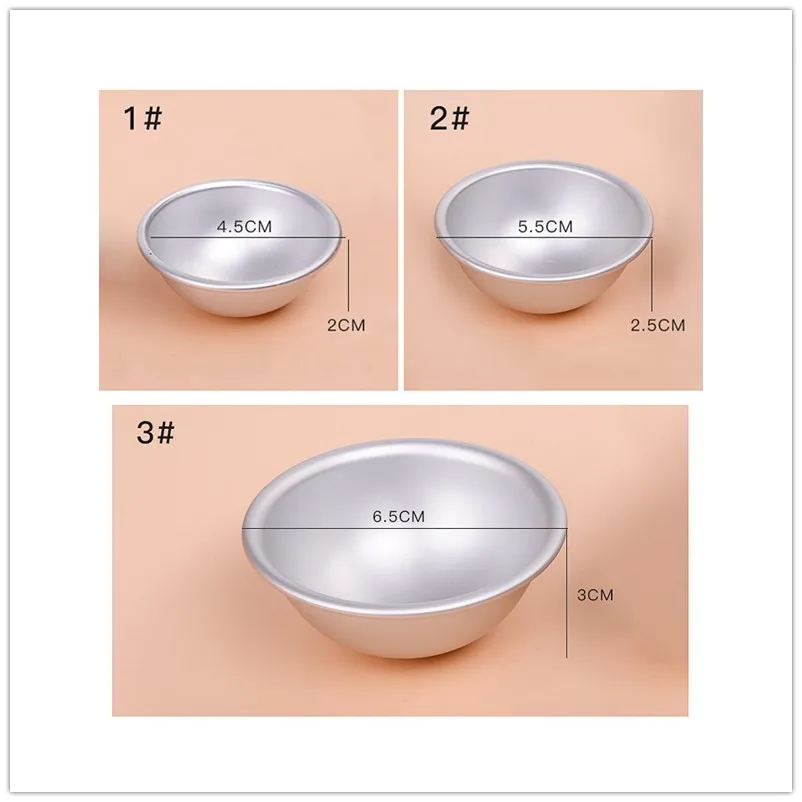 Шарики для ванны из металлического алюминиевого сплава Форма для бомбочек для ванн 3D шаровая Сферическая форма DIY аксессуары для купального инструмента Фантазийная форма