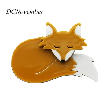 

Lovely Fox Brooches 3 Color Animal Foxes Brooches Women Vintage Acrylic Brooch Pin Resin Brooches Jewelry DCNovember