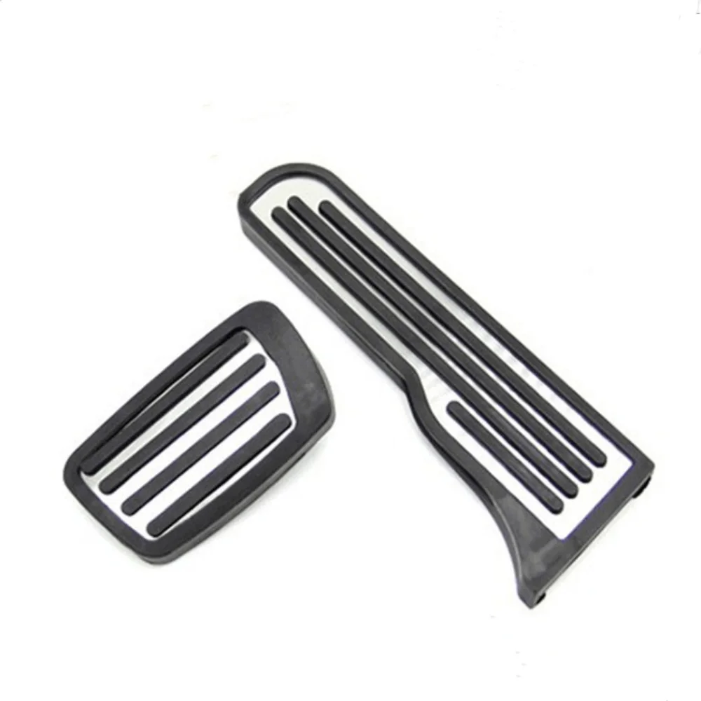 3pcs No Drill Gas Fuel Brake Footrest Foot Pedal Plate Cover For Cadillac ATS ATS-V Sedan / Coupe 2013 2014 2015