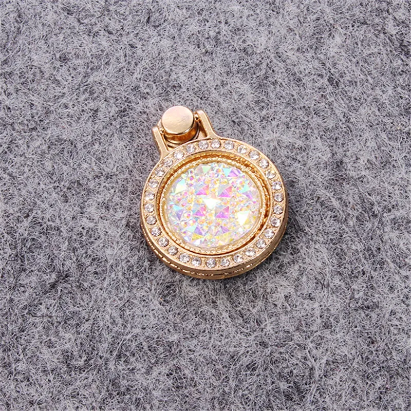 Luxury Diamond Finger Ring Holder Crystal Rhinestone Glitter Mirror Case With Gem Holders Stand For iphone X 6 7 8 plus Samsung
