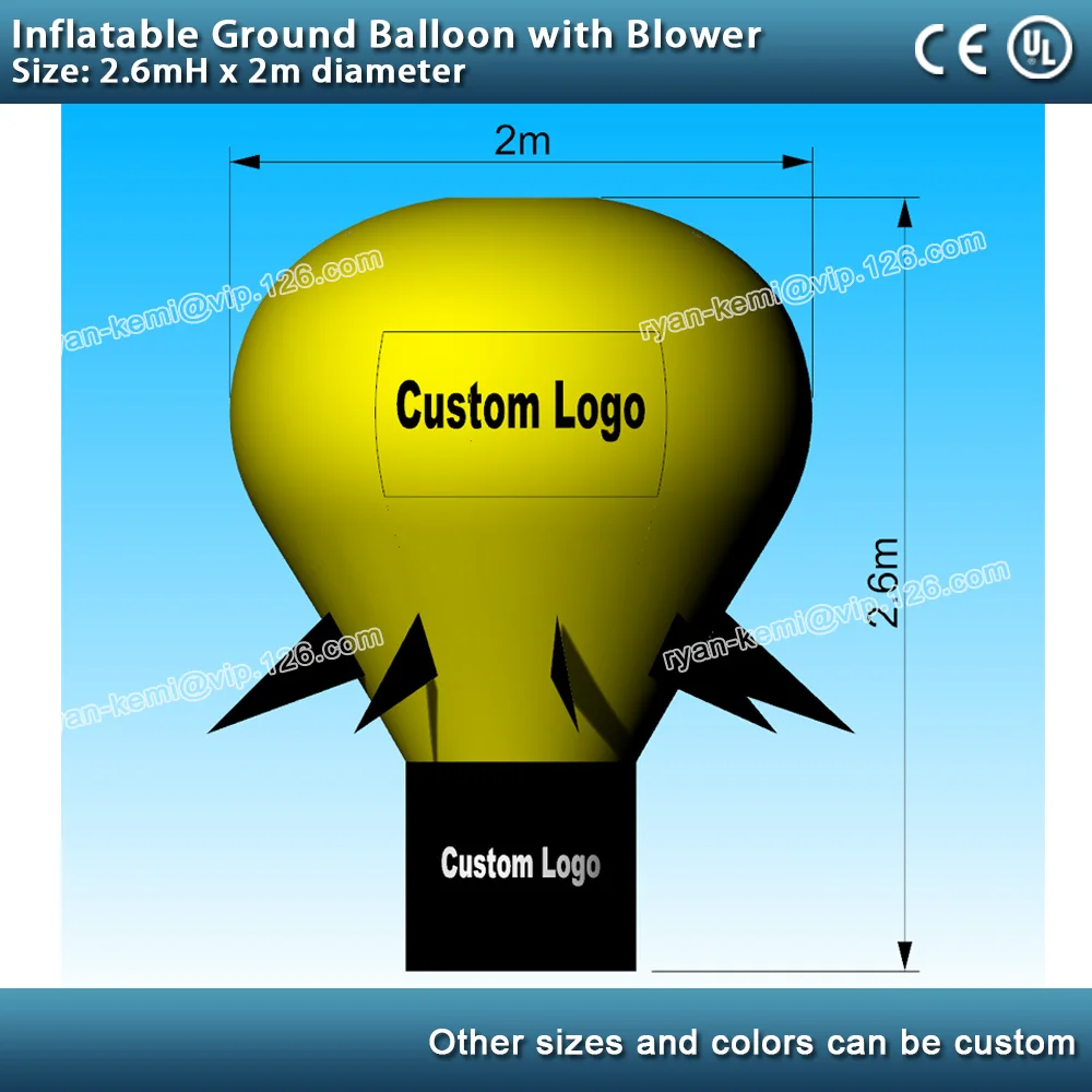 8.5ft inflatable ground balloon with blower