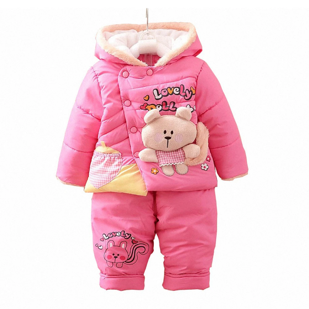 BYFRI Baby Boys Winter Outfit Clothes, Infant Girls Snowsuit 12-18 Months, Newborn Hooded Jacket, Black Cute Snow Suit Coat For Unisex Toddler