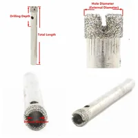 20 pièces de forets diamantés de 2-10 mm, scies cloches, outils de maçonnerie revêtus, outils de perçage pour verre, pierre, marbre, granit, carrelage 2