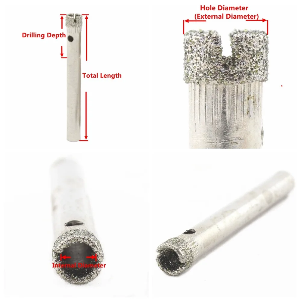 2Pcs 1.5/" inch 38mm Masonry Hole Saw Coated Diamond Tip Drill Bit for Stone Tile