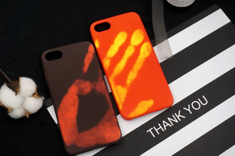 2017 New PC Thermal Sensor Heat sensitive color changing mobile phone cover case For iPhone 6 7 6s plus cases capa for apple 7 (2)