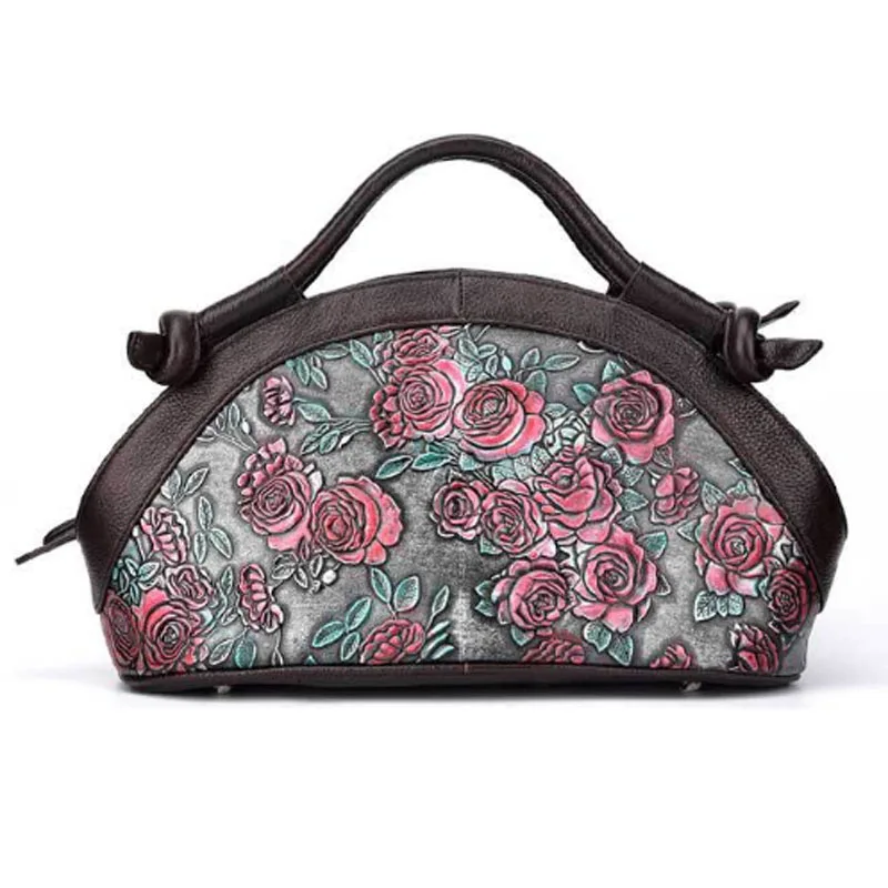 Женская сумка тоут из натуральной кожи с принтом в виде Розы|brand messenger bag|messenger