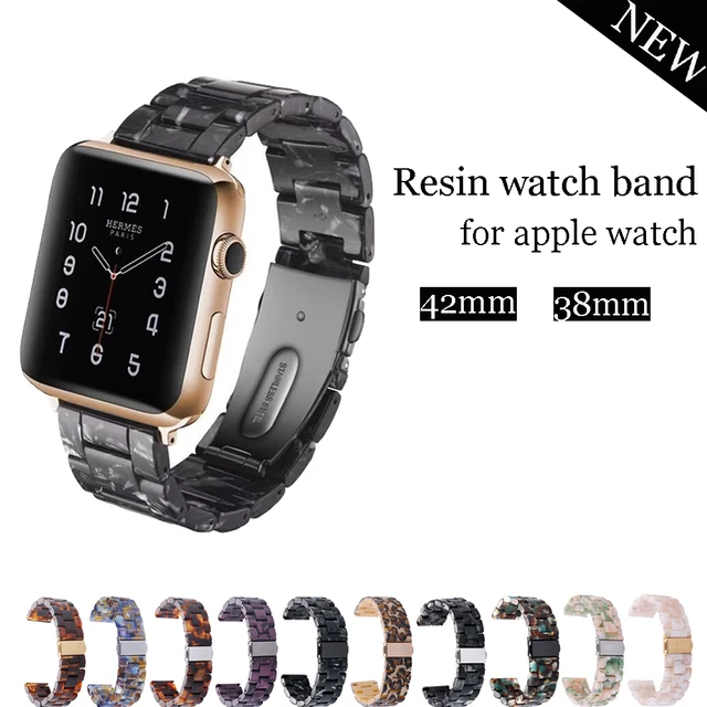 Best Price Resin watch strap band for apple watch 3 2 1 42mm 38mm stainless steel buckle bracelet watchband for iwatch watch wrist belt