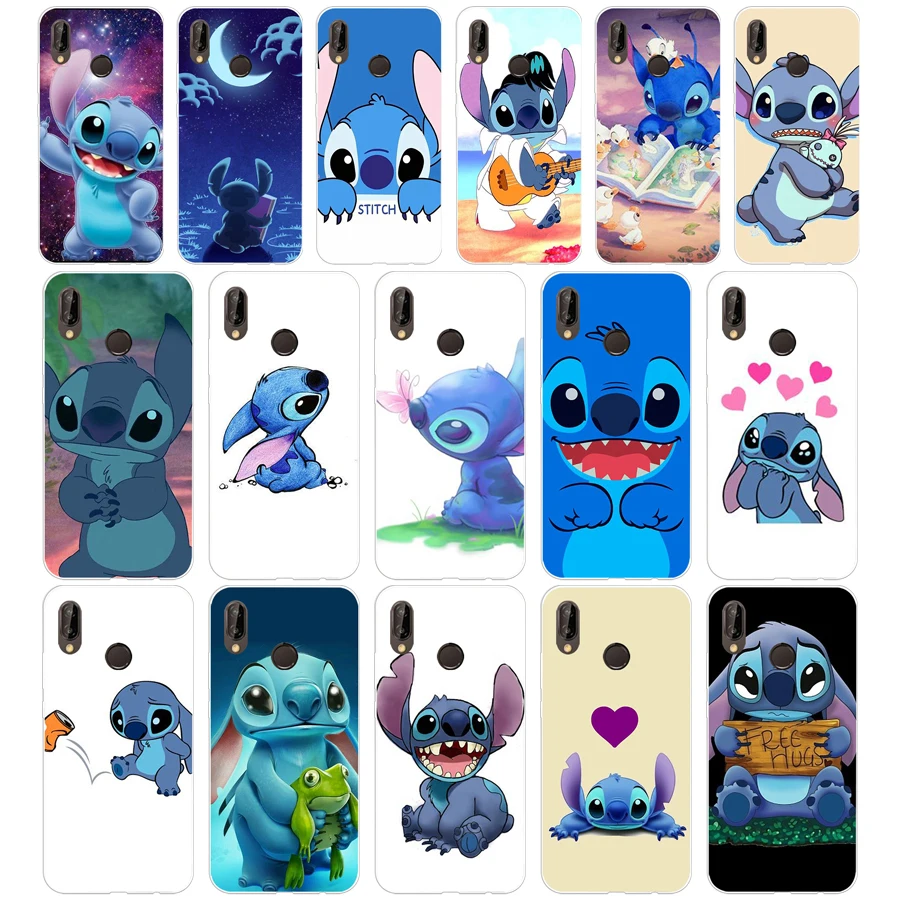 205H cute cartoon Lilo Stitch Soft Silicone Tpu Cover Case for huawei Nova 3 3i p smart