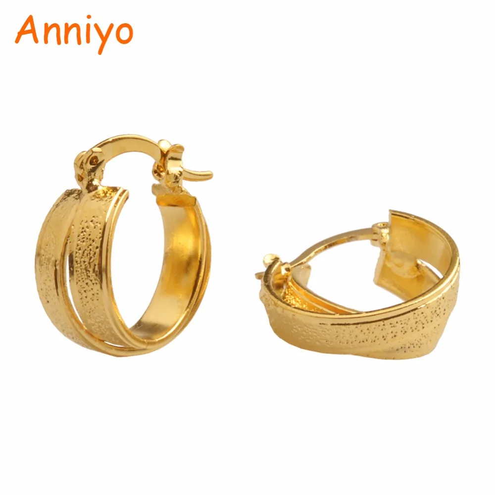 

Anniyo Gold Color Earrings for Girls/Women's,African / Middle East Fashion Brincos Jewelry Mother's Gift #008416