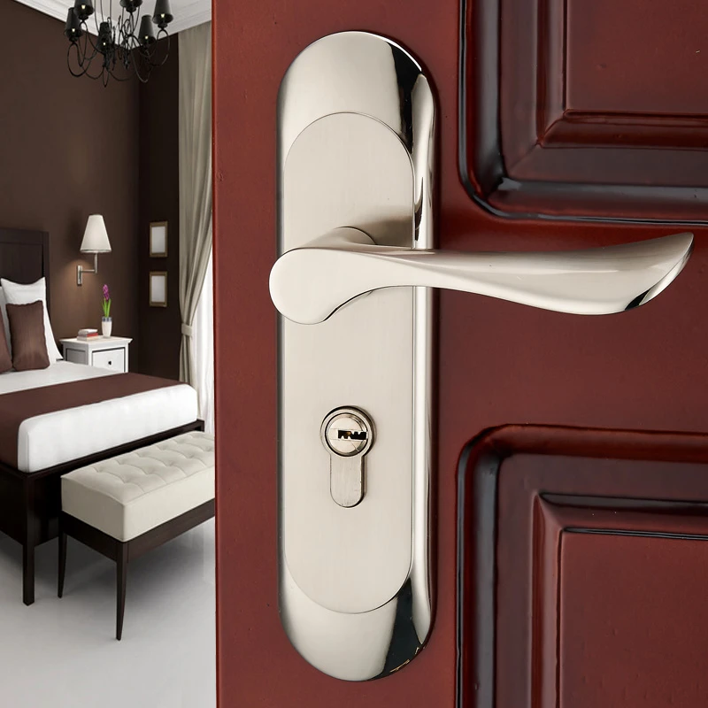 Simple Zinc Alloy Cylinder Security Universal Door Lock Bedroom Door