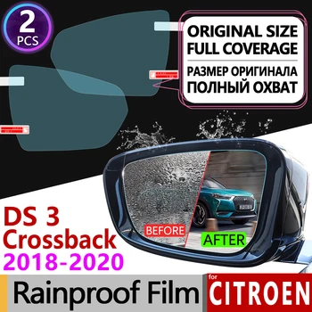 

for Citroen DS3 Crossback 2018 2019 2020 Full Cover Anti Fog Film Rearview Mirror Rainproof Anti-Fog Accessories DS 3 Crossback