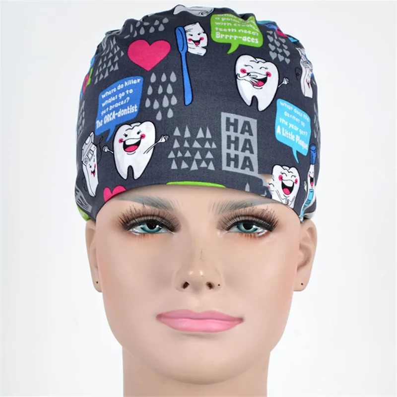 Tooth Doctor Surgical Cap Dentist Work Hat Dental Clinic Hospital Scrub