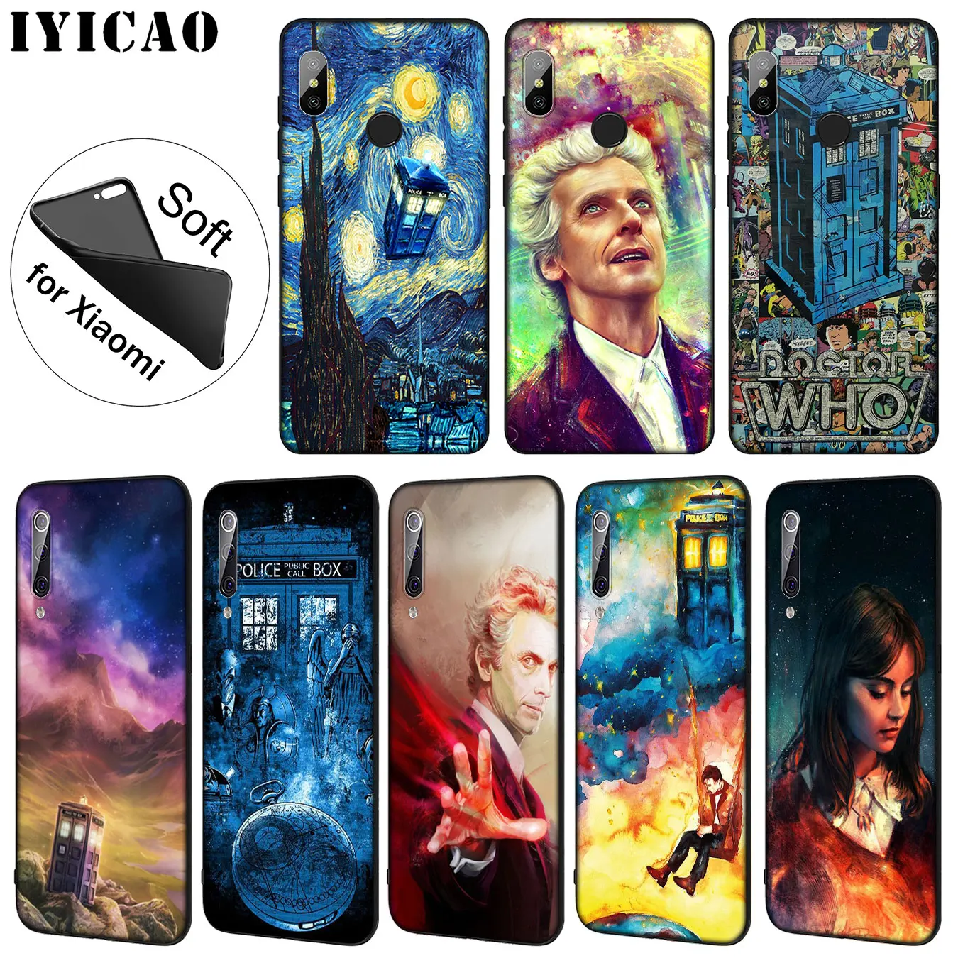 IYICAO Tardis Box Doctor Who Soft Silicone Phone Case for Xiaomi Mi 10 9 9T CC9 CC9E 8 SE A3 Pro A1 A2 Lite 6 pocophone f1 |