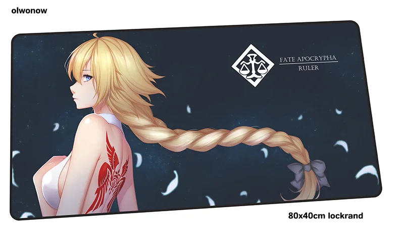 Fate Apocrypha mouse pad 80x40cm High quality mousepads best gaming mousepad gamer big personalized mouse pads keyboard pc pad