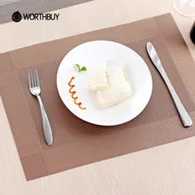 4 Unids/1 Unidades Plástico PVC Estera Mesa de Comedor cojín del Aislamiento de Calor Antideslizante Vajilla Tazón Pastillas de Disco Manteles Accesorios de Cocina rusa