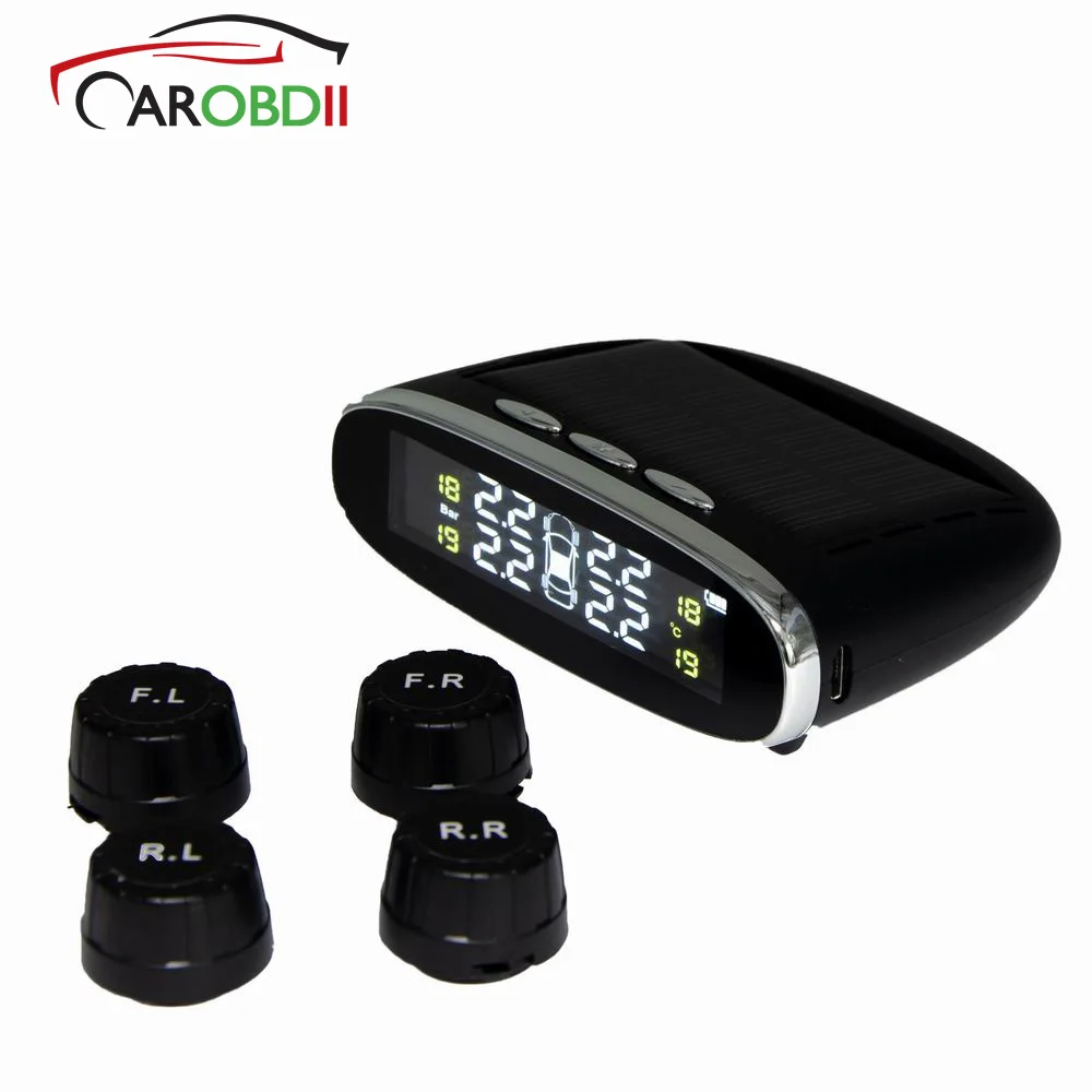 

2019 Newest Solar TPMS Wireless Tire Pressure Monitoring System Car Tyre Pressure Alarm System With LCD Color Display