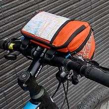 ROSWHEEL 3L Bicycle Handlebar Bag MTB Road Cycling Front Bar Pannier Pouch 400D PVC Map Bag Basket Bike Bolsa Accessories 111271