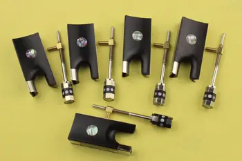 

5 new set of top ebony violin bow frog 4/4 Pisces eye and screw accessories