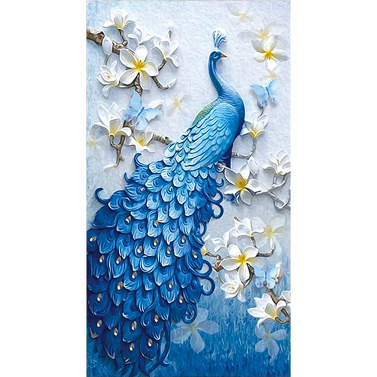 Fezrgea Алмазная вышивка с павлином перо животных 5D DIY Алмазная картина вышивка крестиком полный квадратный домашний декор холст живопись - Цвет: Style 2