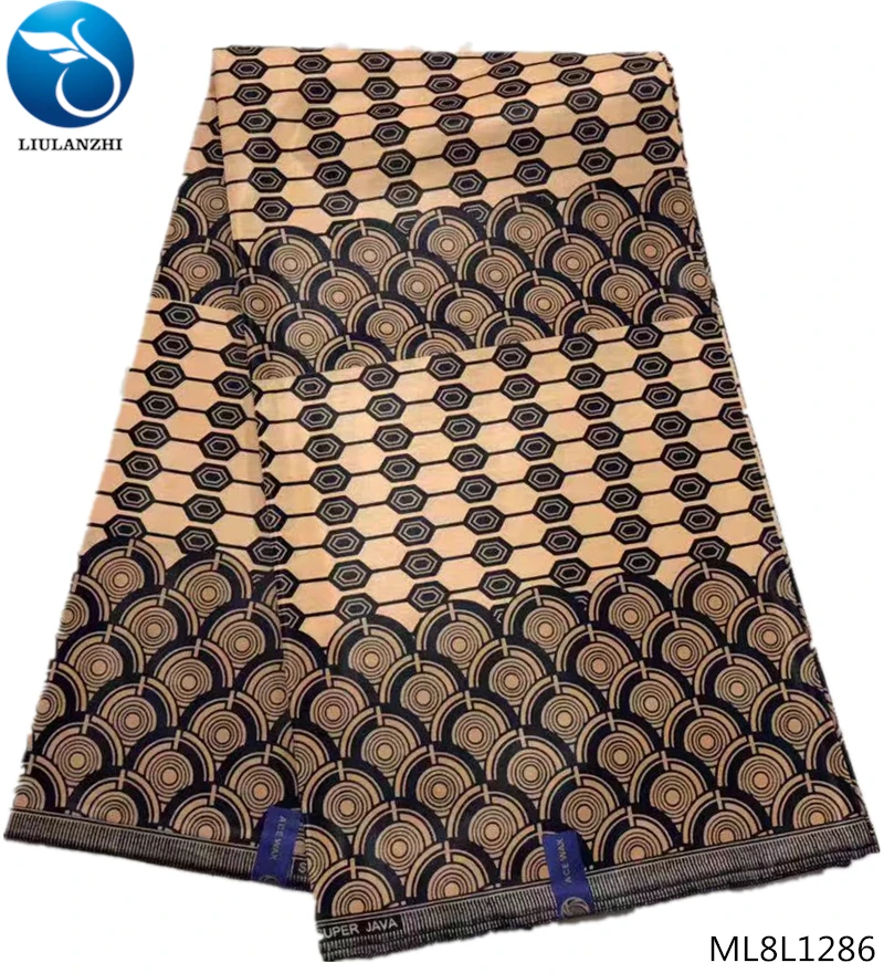 

LIULANZHI african wax fabrics New arrival real wax ankara fabrics for dress veritable batik fabric 6yards ML8L1260-ML8L1286