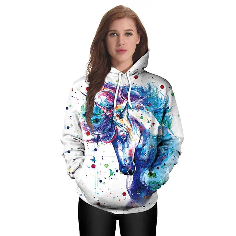 SEXYBODY Единорог 3D печатных мультфильм толстовки для женщин Kawaii толстовка пуловеры