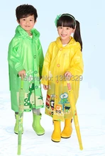 Pink Green Blue burberry kids Cartoon Raincoat Yellow Rainwear Children with Schoolbags Rain Coat Boys Rain
