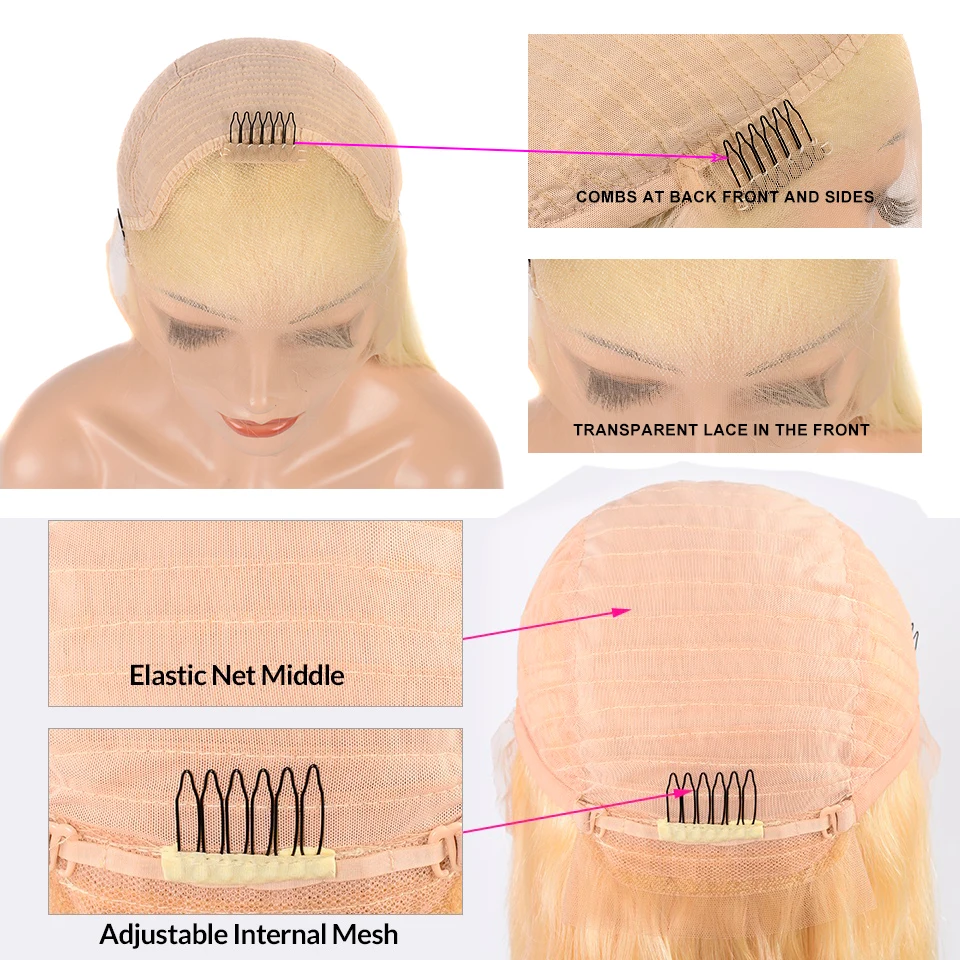 Светомузыка для волос 613 Синтетические волосы на кружеве парик Мёд светлые прозрачные 13X4 индийские человеческие волосы прямые парики человеческих волос предварительно вырезанные с детскими волосами