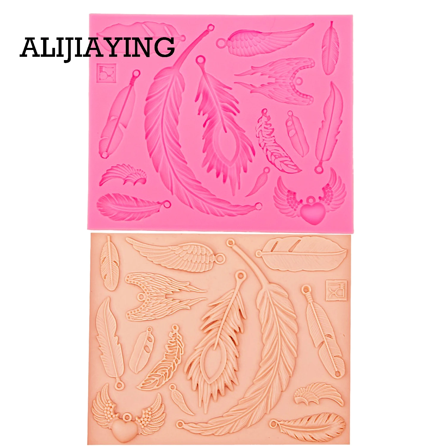 

M0522 1Pcs Angel Feather Silicone Mold Cake Moulds 3D Cake Jelly Candy Chocolate Decoration Tools Kitchen Baking Accessories