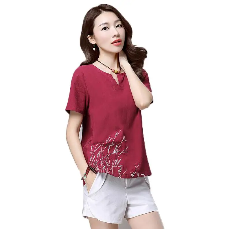 New Cotton Linen font b T b font font b shirts b font font b Women