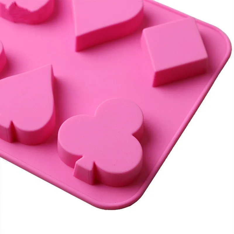 Delidge 1 pc 3D Poker Cake Mold Silicone Block Love Shape Fondant Chocolates Candy Mold DIY Different Cake Decorative Tool images - 6