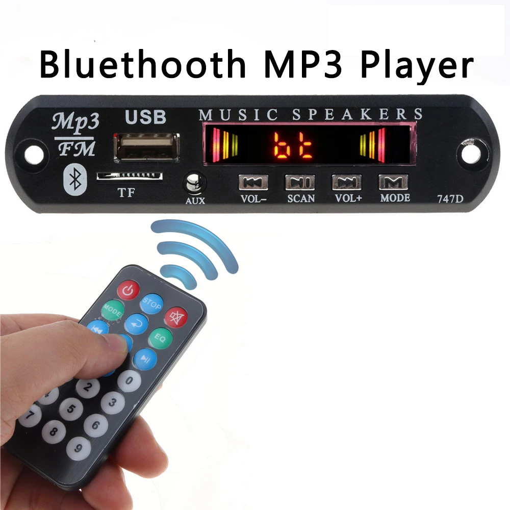 KEBIDU беспроводной Bluetooth MP3 WMA декодер доска 5 в 12 В USB автомобильное аудио TF fm-радио модуль MP3-плеер с пультом дистанционного управления для автомобиля