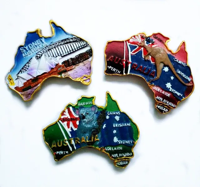 Australian Topographic Map 3D Fridge World Tourism Souvenirs