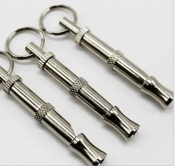 

Wholesale 200pcs/lot Pet Dog Whistles Puppy Training Ultrasonic Pitch Sound Adjustable Key Chain Rings Aluminum 7.5x0.5cm