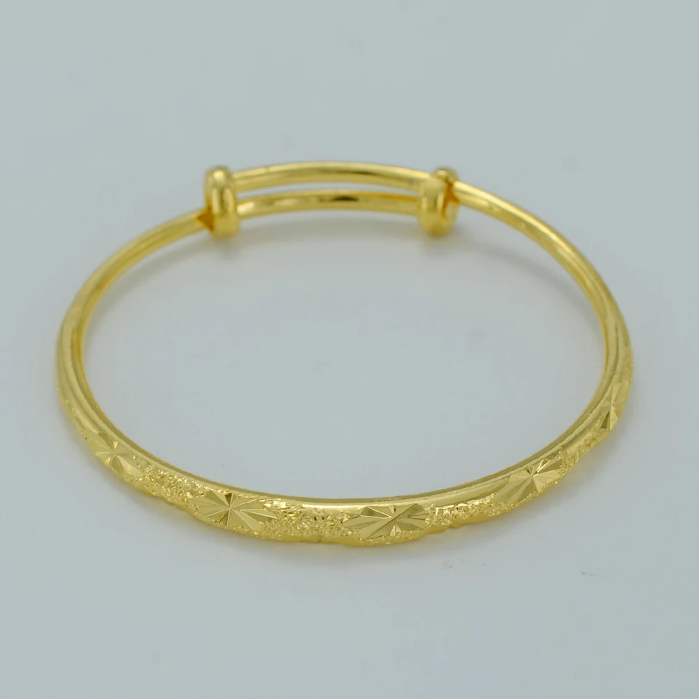 Anniyo Small Bangle for Kids Baby Gold Color Jewelry,Product size/color