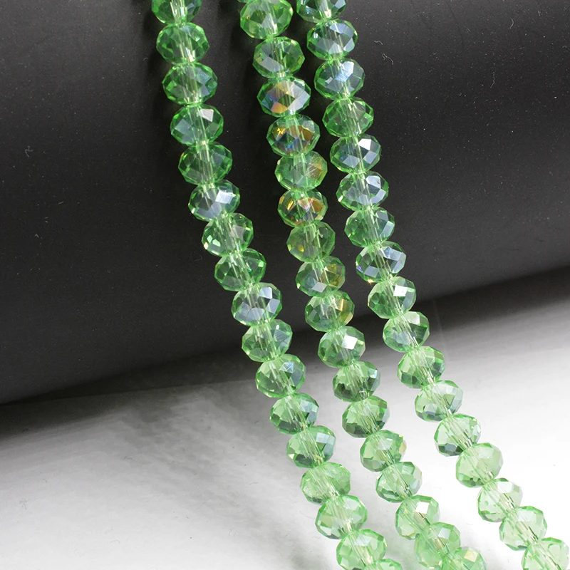 Buy Light Green AB 4mm 145pcs Faceted Crystal Glass