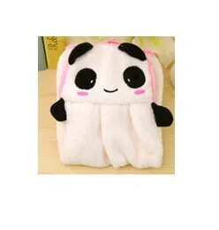 white panda 10 pcsColorful цветные сладкие конфеты детская мультяшная полотенце супер мягкий коралловый флис ребенок полотенце протирать пот ftrq0016 - Цвет: white panda