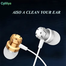 50 шт./лот металлические наушники-вкладыши проводные стерео наушники с микрофоном для мобильного телефона samsung Xiaomi Спортивная гарнитура Музыка