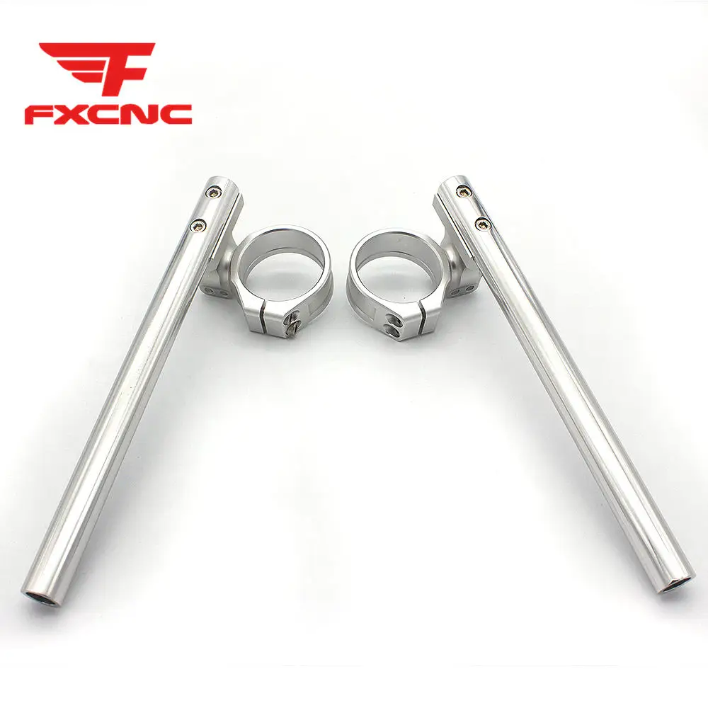 

Aluminum Universal 7/8"22mm Handlebar CNC Motorcycle HandleBar Clip On Fork Handle Bars Clip ons Riser Rised 55MM Accessories