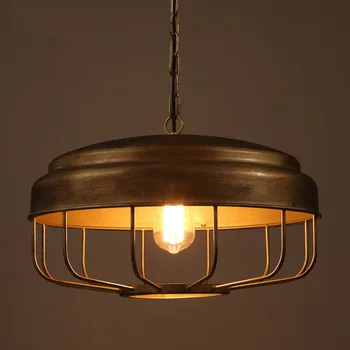 

Loft Cafe restaurant retro minimalist pendant light creative artistic personality gilt bronze bar table pendant lamp