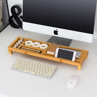 Creative Desk Organizer Office Organizer Bamboo Keyboard Desktop ...