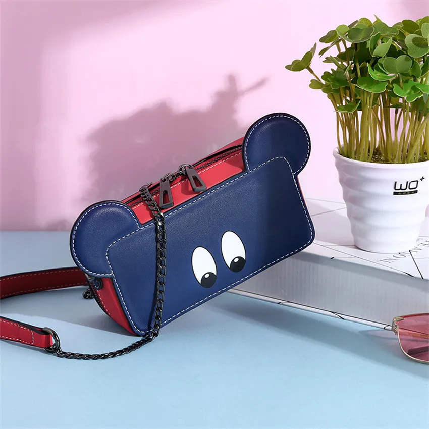 Мышь лоскут плетеные сумки мессенджеры женская сумка тоут PU Bao Neverful для макияжа