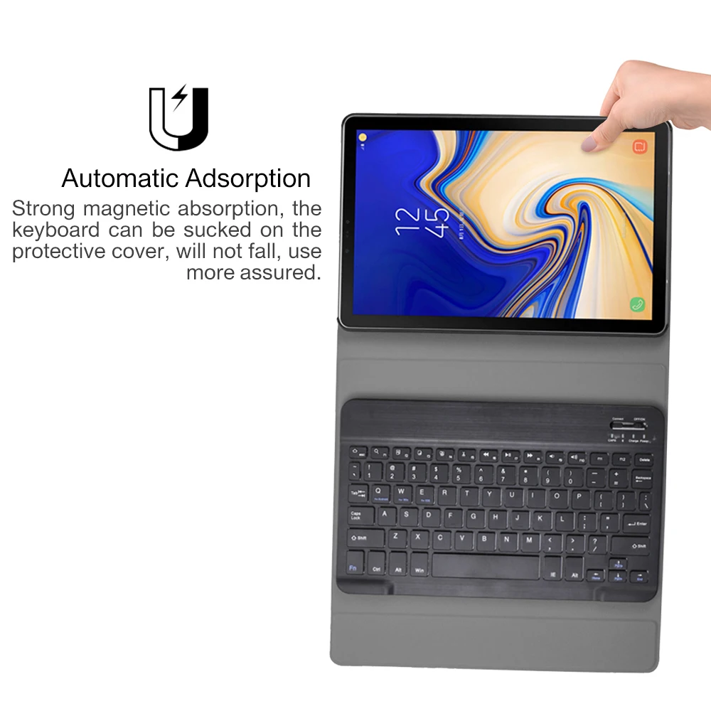 Беспроводной Bluetooth клавиатура умный чехол для планшета samsung Galaxy Tab S4 T830 T835 SM-T835 SM-T835 чехол с карандашом