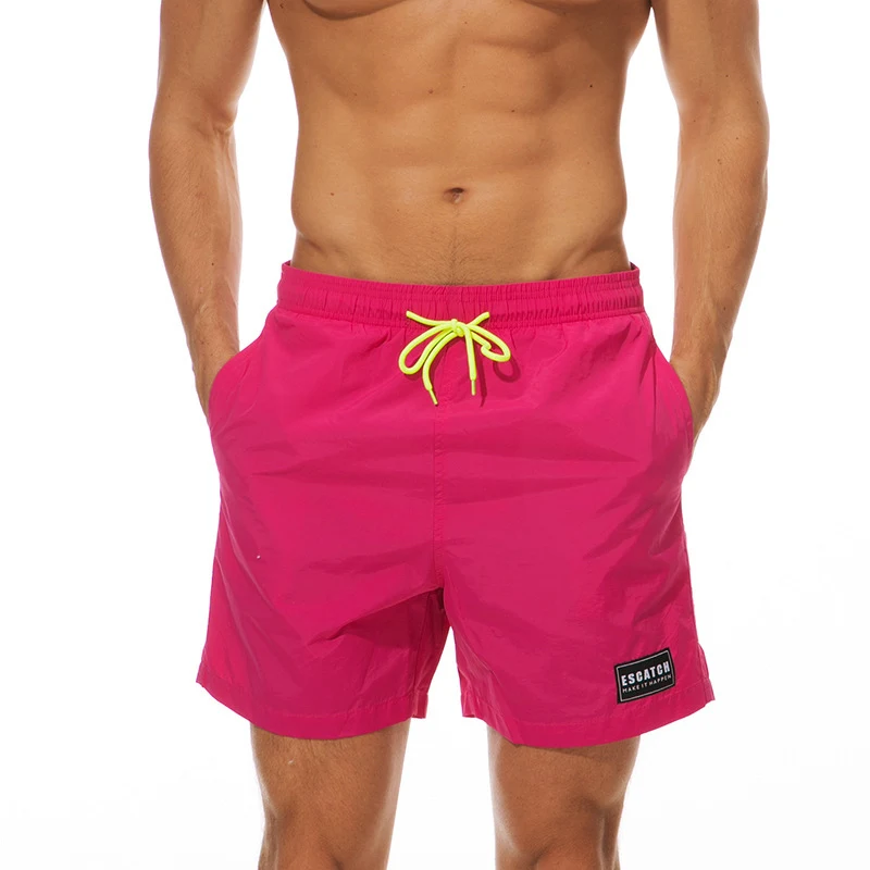 Mortonpart мужские пляжные шорты m-xxxl плюс размер одежда для плавания мужские шорты для плавания одежда для серфинга пляжные шорты летний купальный костюм пляжные шорты - Цвет: Rose Red