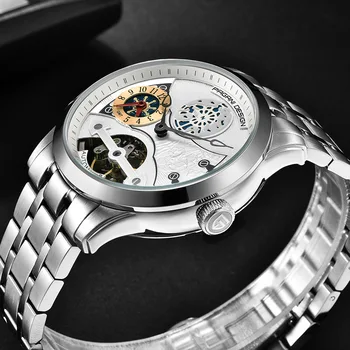 

PAGANI DESIGN 2019 Fashion Luxury Brand Tourbillon Watch Men Automatic Mechanical Waterproof Steel Watches Relogio Masculino+Box