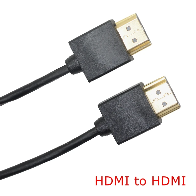 1 м OD 3,0 мм супер мягкий тонкий HDMI Мужской к HDMI и мини HDMI Мужской кабель для мото мобильный телефон планшет 3 фута светильник-вес портативный