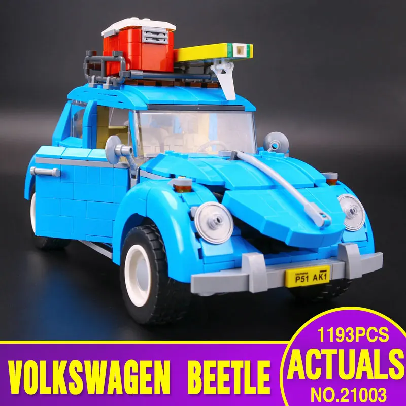 New font b LEPIN b font 21003 Creator Series City Car Beetle model Building Blocks Compatible10252