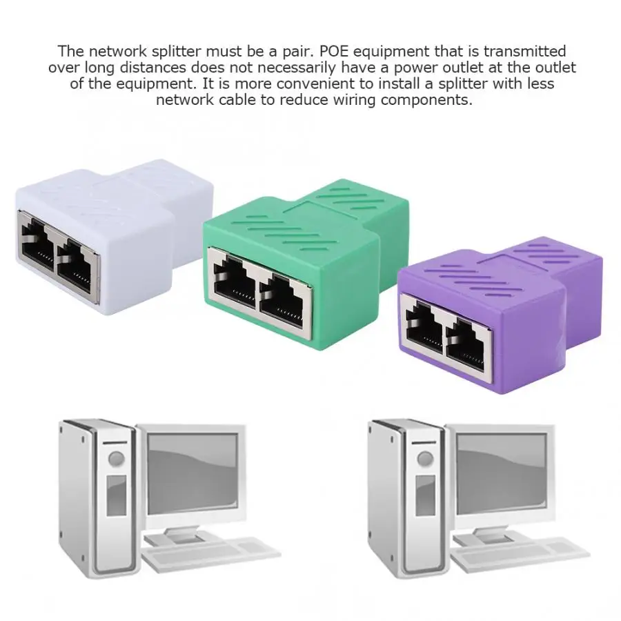 3,5 мм Мужской 3-канальный блок питания сети RJ45 8-ядерный Jack сплиттер адаптер poe, сетевые компонентов сети сплиттер